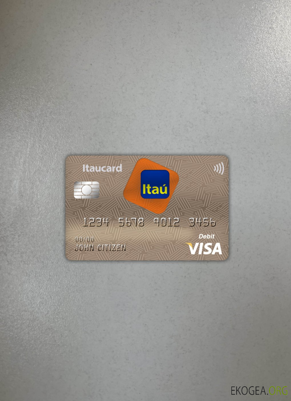 Brésil Itaú banque carte visa débit photolook avant